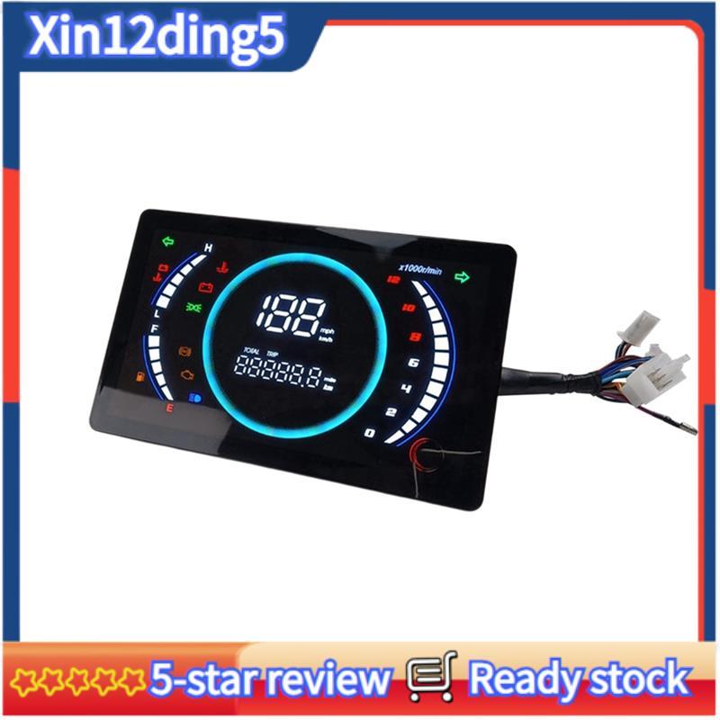 12V Universal Ajustável LED Digital Motocicleta Velocímetro RPM Painel Com Engrenagem De Temperatura 199km/H