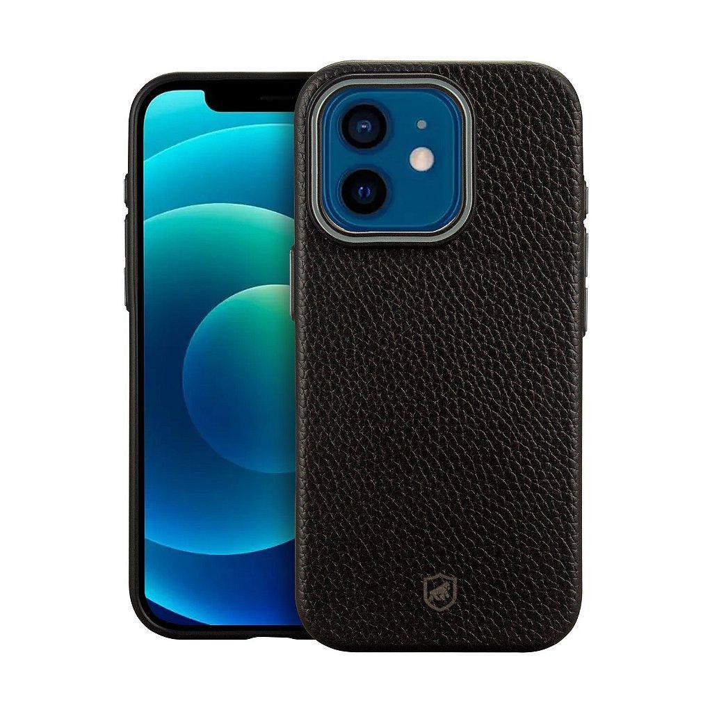 Capa case capinha para iPhone 12 - Magsafe TechCouro - Preta - Gshield em Oferta na Shopee