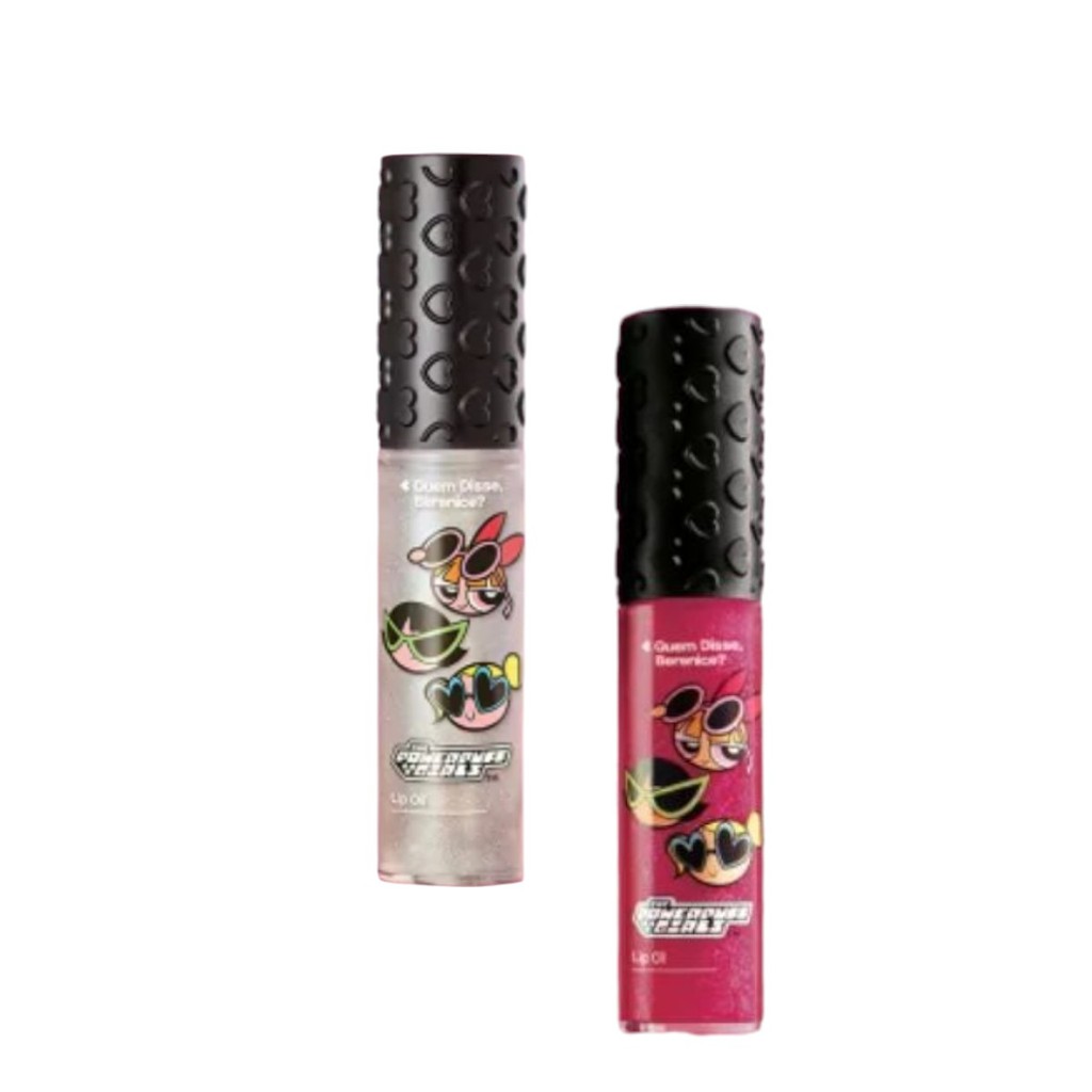 Combo As Meninas Super Poderosas: Lip Oil Translúcido 9,5ml + Lip Oil Rosa 9,5ml QDB