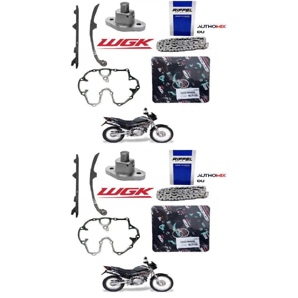 Kit Acionador Corrente Guia Tensor Junta Nx 400 Falcon Todas