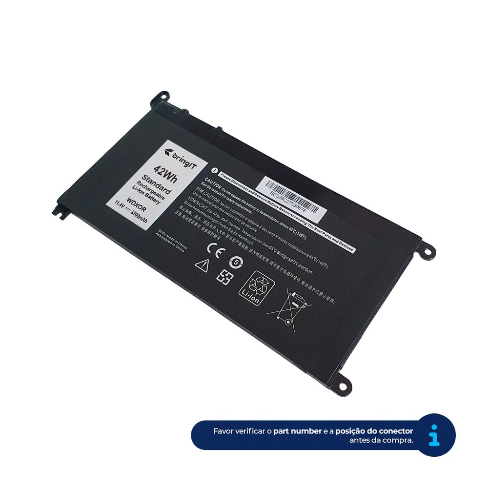 Bateria para Notebook Dell Latitude 13 3480-13 3488 WDX0R | 3700 mAh em Oferta na Shopee