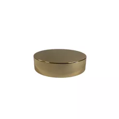 Tampa De Alumínio Para Pote Cilíndrico Reto - Dourada - Rosca 56mm - 1 unidade