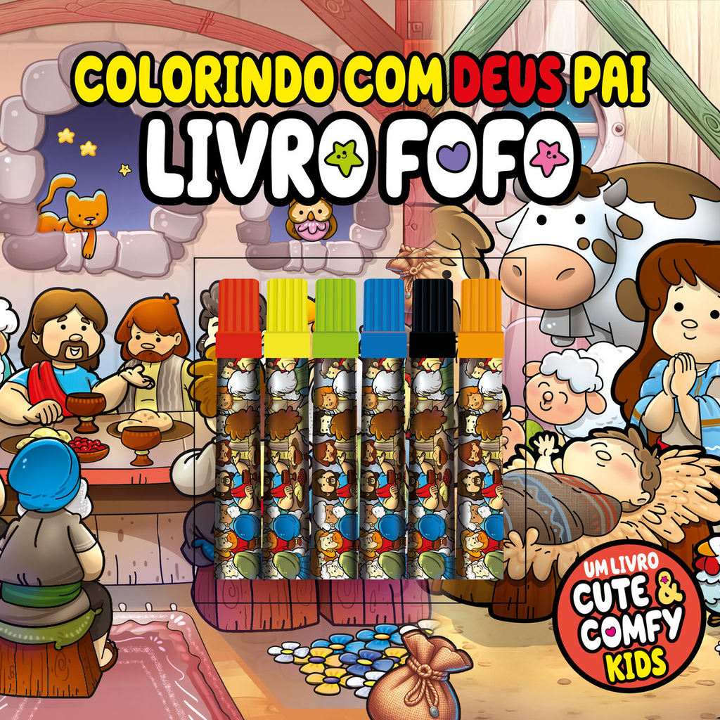 Colorindo com Deus Pai Livro Fofo - Cute & Comfy Kids em Oferta na Shopee