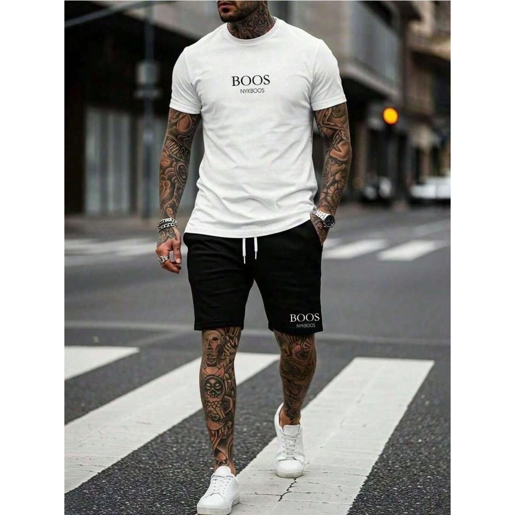 Kit Camiseta 100% Algodão Premium + Short Tectel Moda Verão Promoção de Lançamento