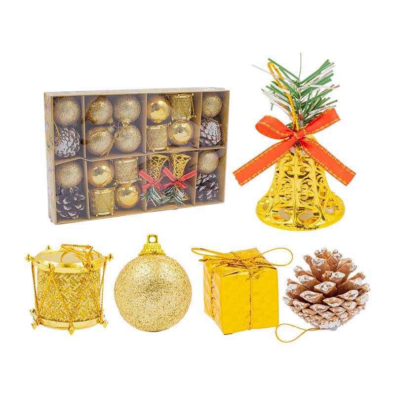 Kit de Enfeites Natalinos com 24 Peças