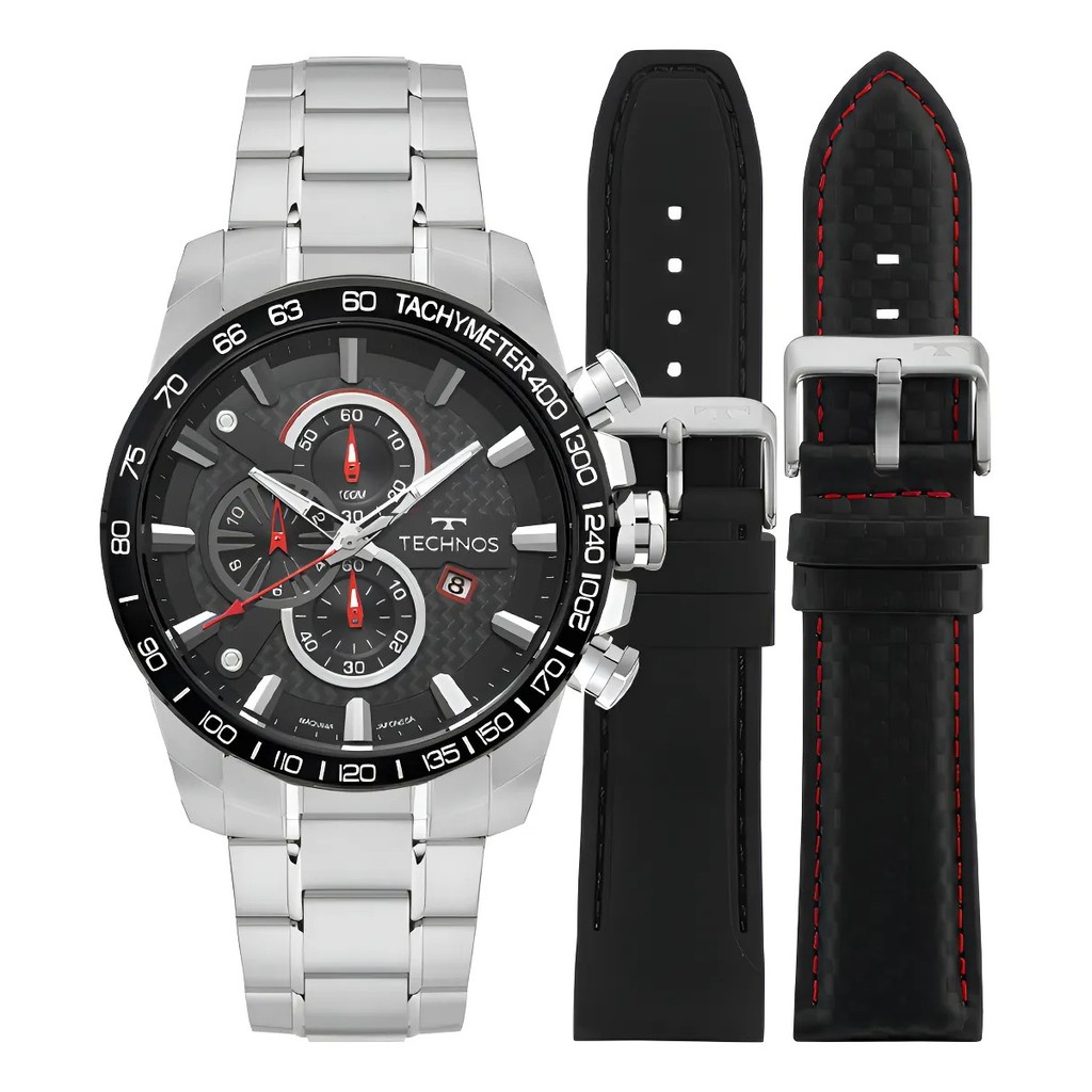 Kit Relógio Technos Masculino Troca Pulseira Os1abs/t1p em Oferta na Shopee
