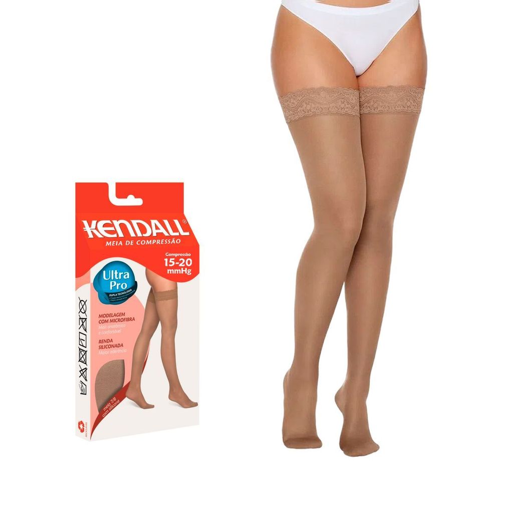 Meia de Compressão Kendall 7/8 15-20 mmHg em Oferta na Shopee