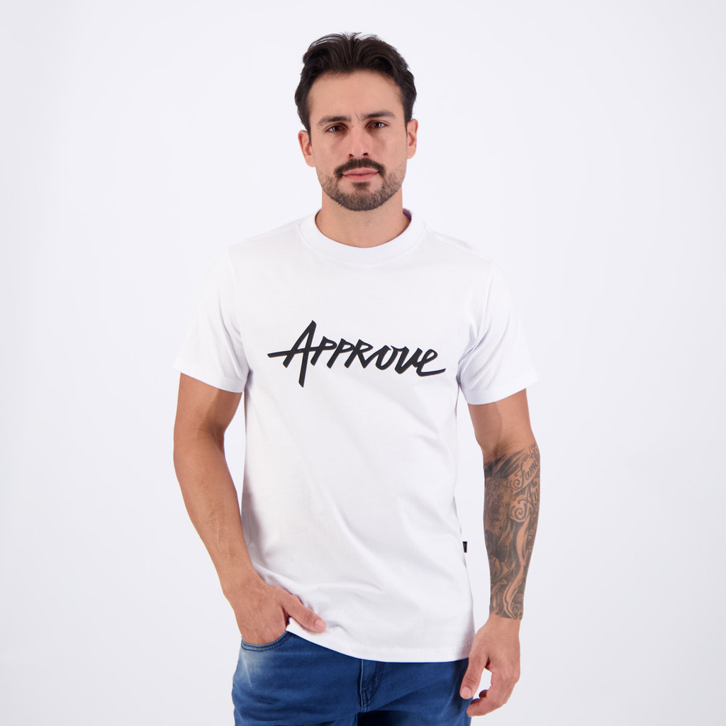 Camiseta Approve Bold New Classic Branca em Oferta na Shopee