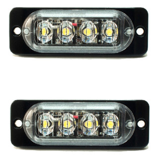 Par Sinaleira Lanterna Lateral 12v24v Led Branco Carro Moto Fio Positivo E Negativo Branco-frio