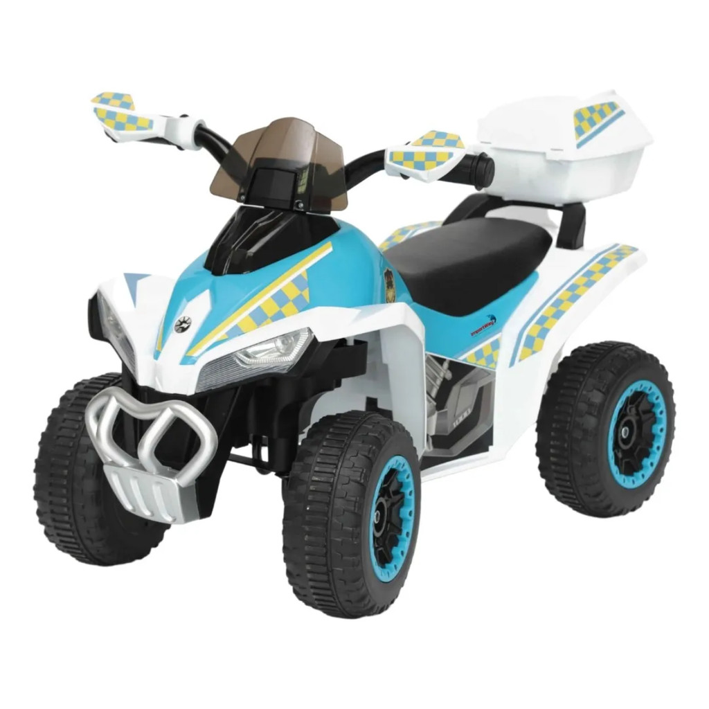 MINI QUADRICICLO ELÉTRICO INFANTIL COM LUZ E SOM 6V BRANCO