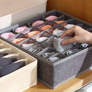 Organizador Gaveta 33X30X10 Com 24 Ou 12 Ou 6 Divisórias Dobrável Meias Intimas Universal…