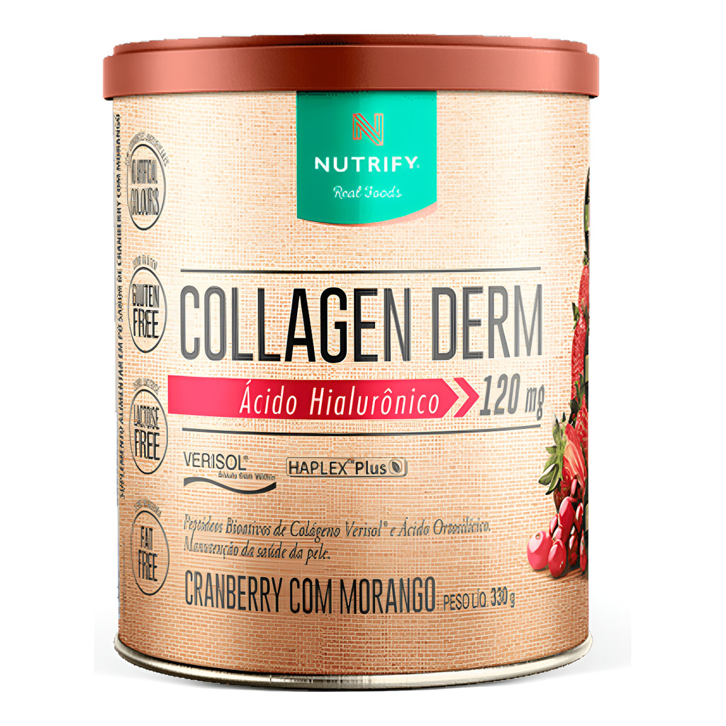 Nutrify Colágeno Collagen Derm Sabor Cranberry com Morango 330g