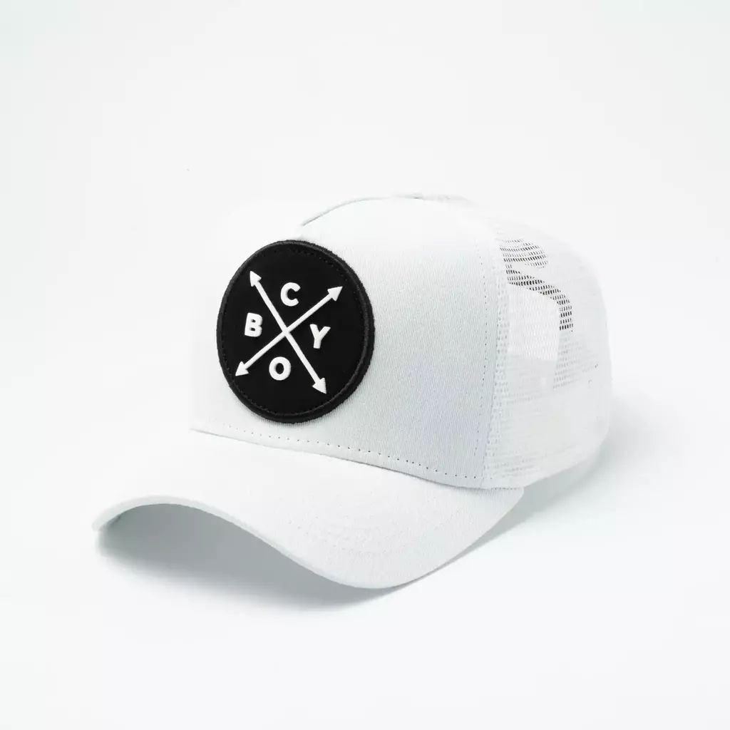 Boné ChoraBoy Aba Curva Trucker - Premium - Branco - REF 104