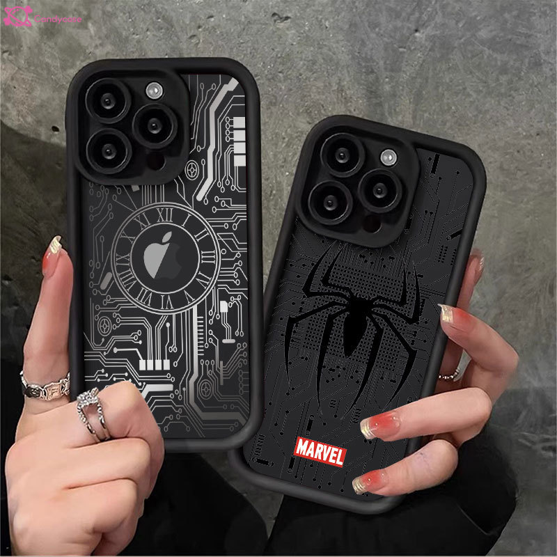 Capa Para Samsung S24 Ultra S24 Plus S23 FE S20 S22Ultra S21 A17 A07 A55 A10 A51 A71 A72 SoftCase Homem-Aranha Ipone Log