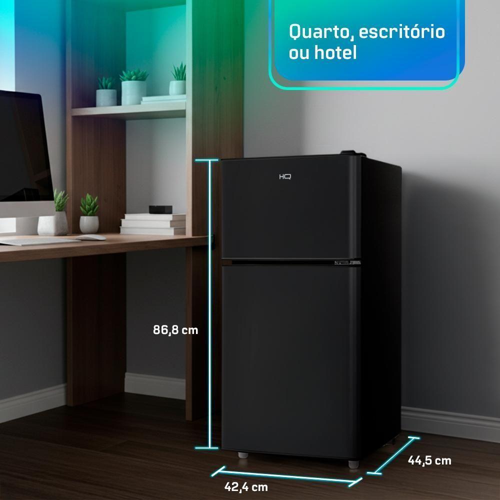 Detalhes do Frigobar Duplex HQ 90 Litros Preto HQ-90RDF 220V