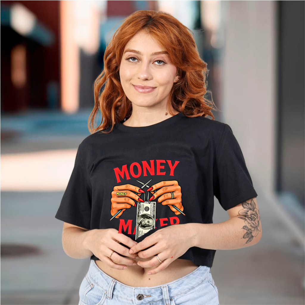 Blusa Cropped Money Acorde E Comece A Ganhar Dinheiro
