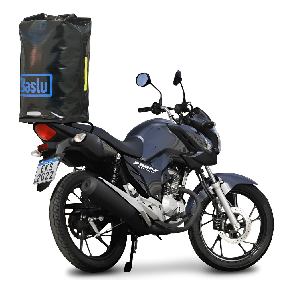 Baú Moto Impermeável 50L Para Entregas Shopee e Marketplace Baslu