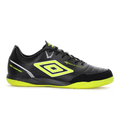 Chuteira Umbro Futsal Neo Comfort Preto Verde Limão e Branco - Masculino