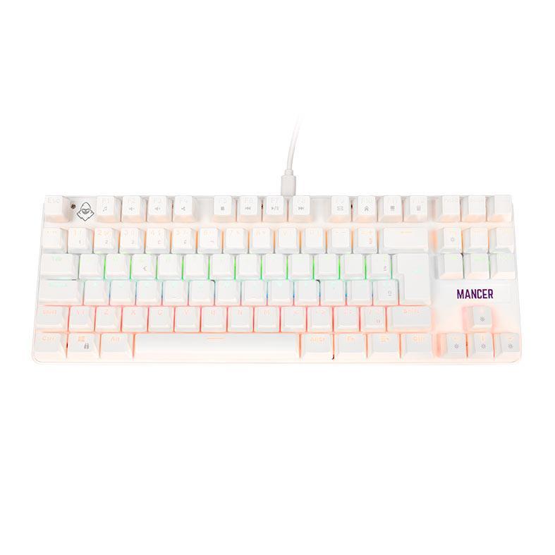 Teclado Mecanico Mancer Ghoul MK3, RGB, ABNT2, Switch Huano Vermelho, Branco, MCR-GHM3-WH01 em Oferta na Shopee