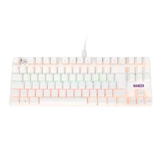 Teclado Mecanico Mancer Ghoul MK3, RGB, ABNT2, Switch Huano Vermelho, Branco, MCR-GHM3-WH01 em Oferta na Shopee