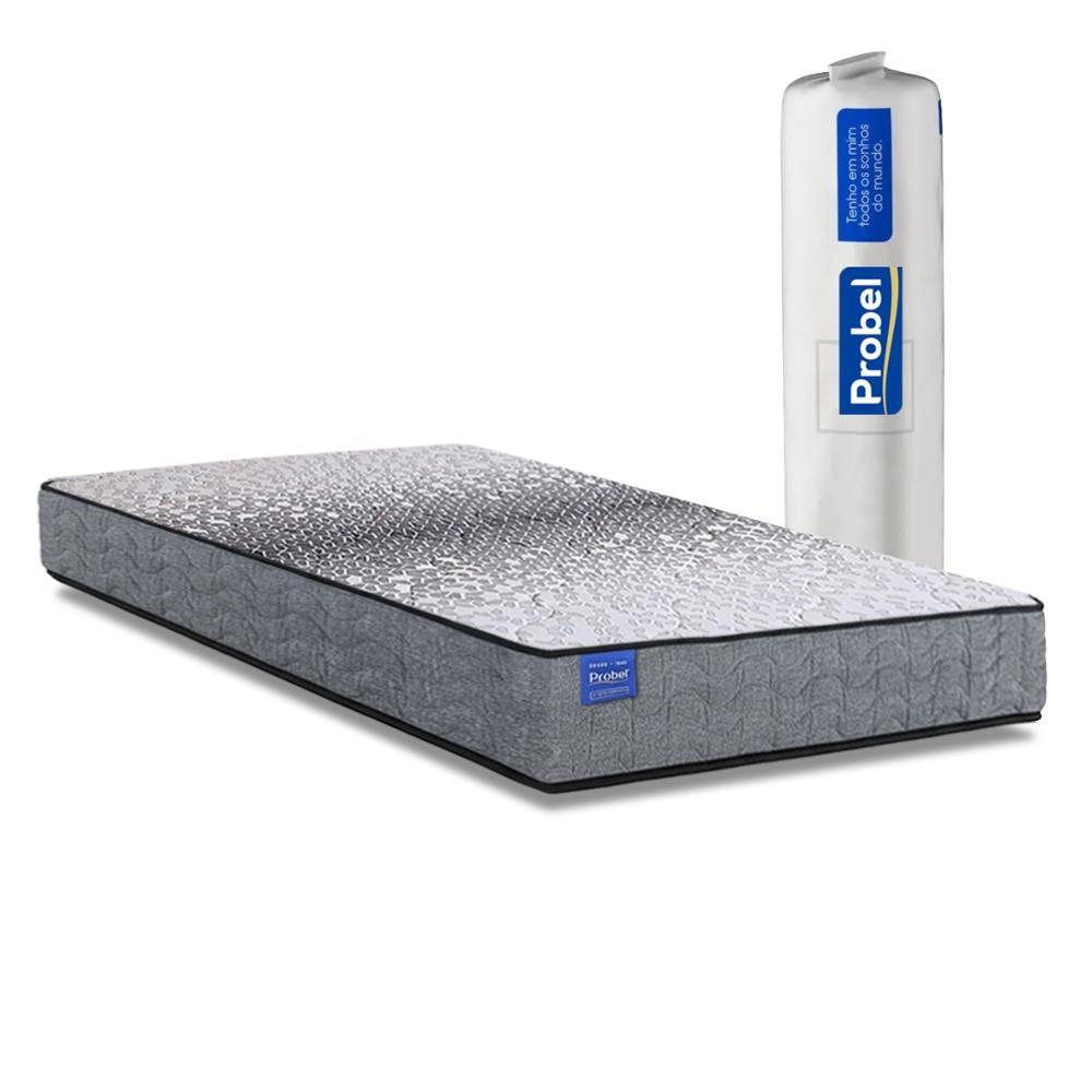 Colchão Solteiro Probel Molas Ensacadas 88x188x26 Day Springs a Vácuo Branco/Cinza em Oferta na Shopee