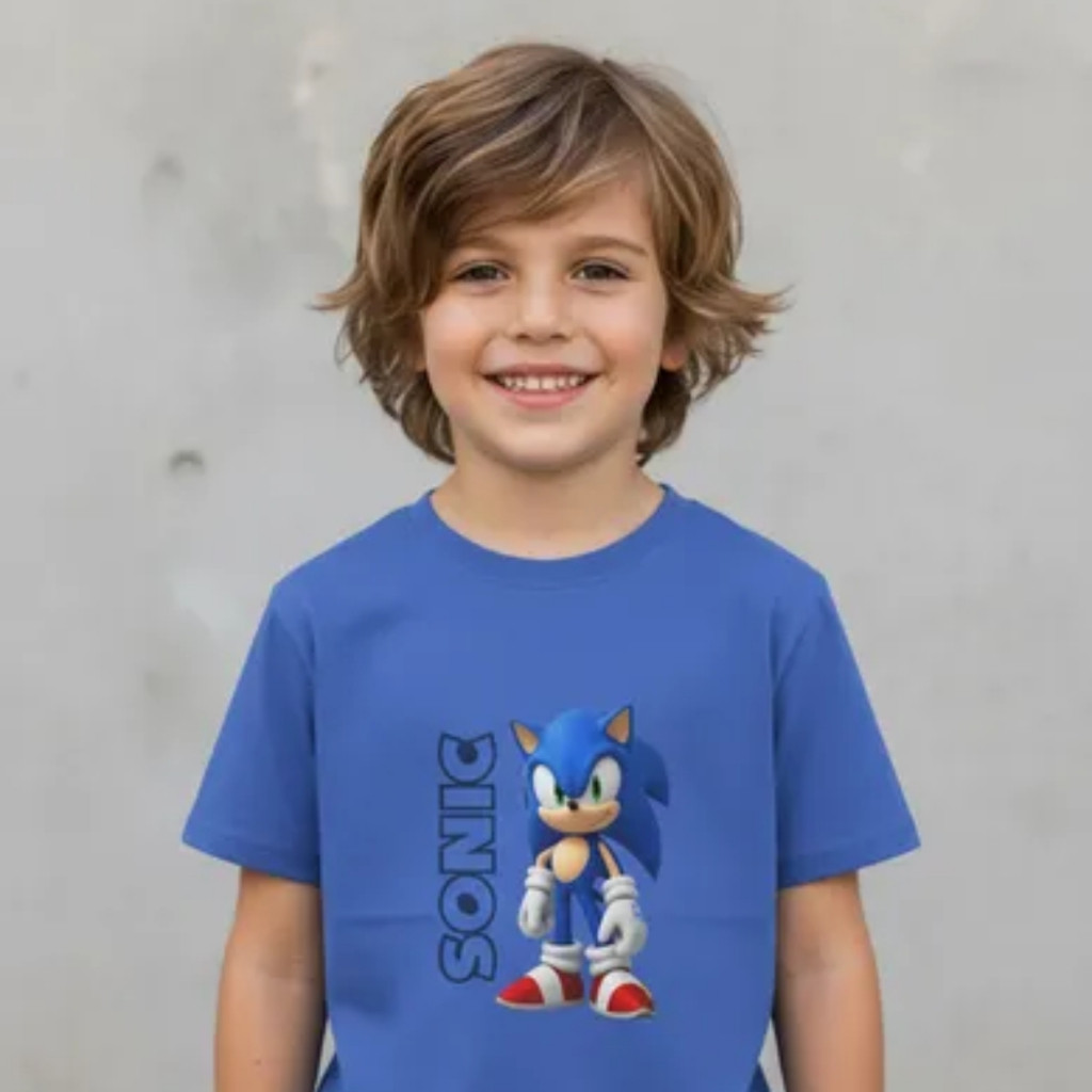 Camiseta Sonic Infantil Juvenil Blusa estampada personagem preferido