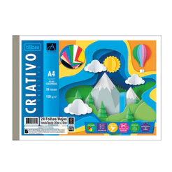 Bloco criativo Color Set A4 Académie 8 cores com 24 folhas Tilibra