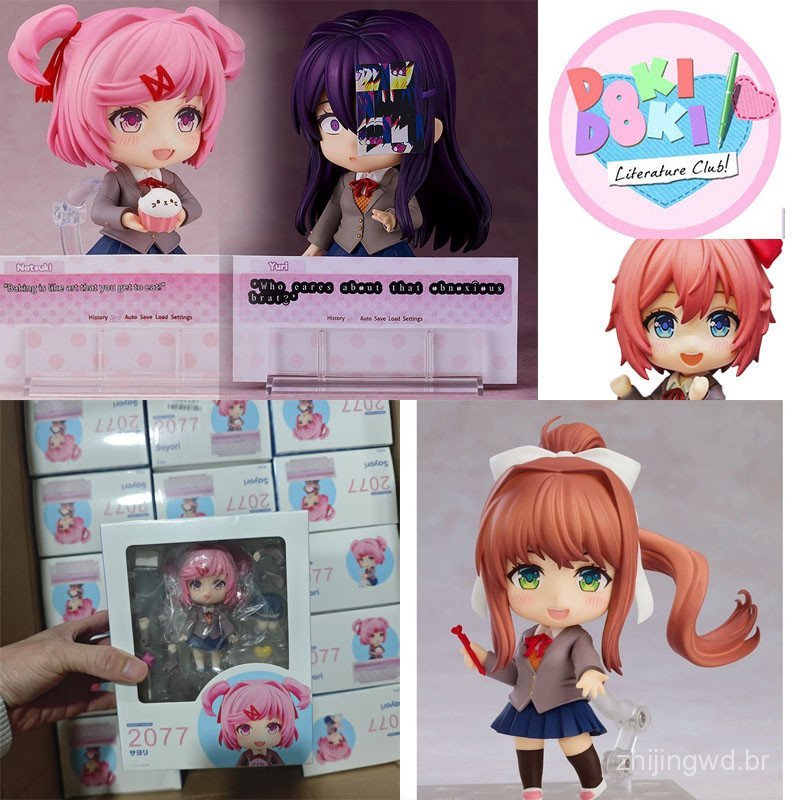 Coleção de Figuras de Ação Nendoroid Doki Clube de Literatura Monika Sayori Yuri Natsuki Itens Colecionáveis