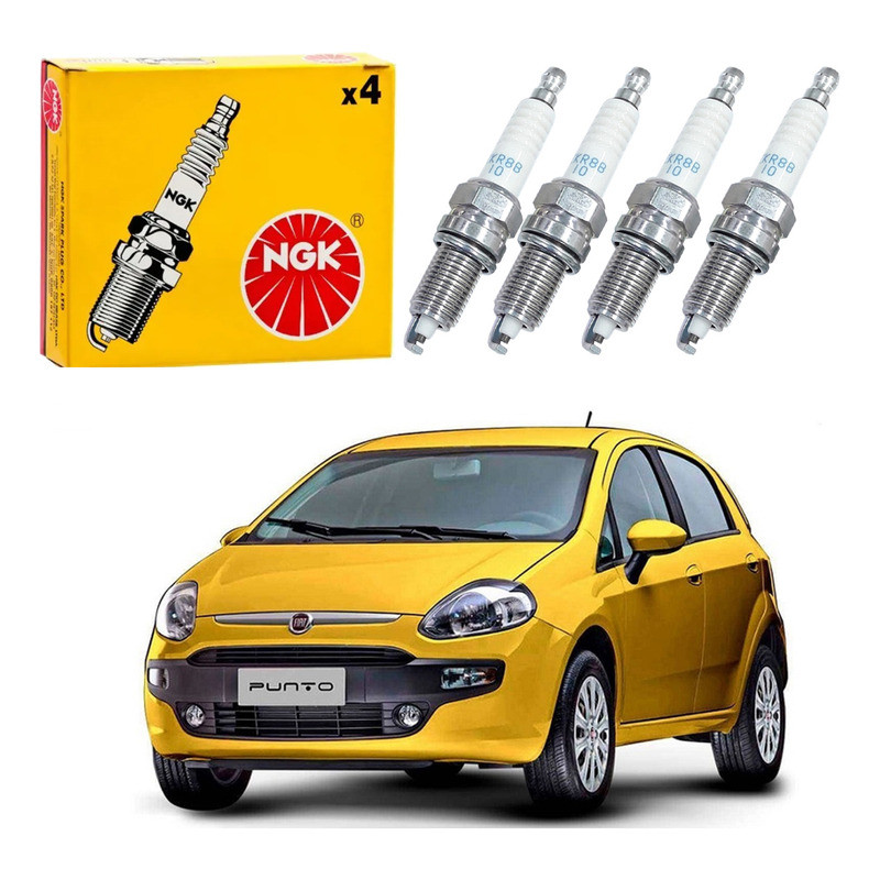 Jogo Velas Ignição Ngk Fiat Punto 1.4 2013 A 2017