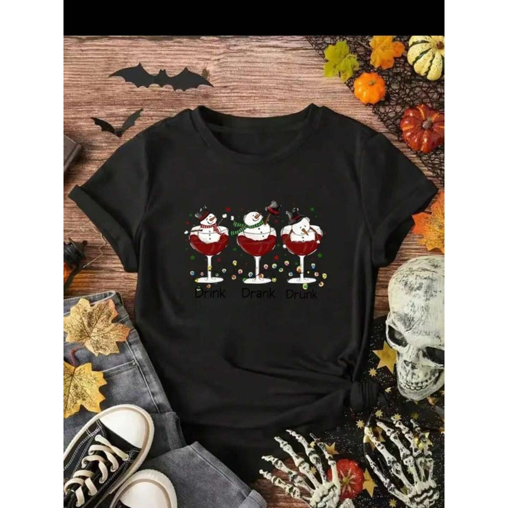 Camiseta Invicto Natal Fim de Ano Merry Christmas Casual | Unissex 100% Algodão