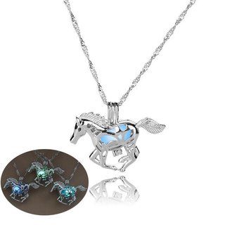 Colar Luminoso com Pingente de Cavalo Oco em Estoque