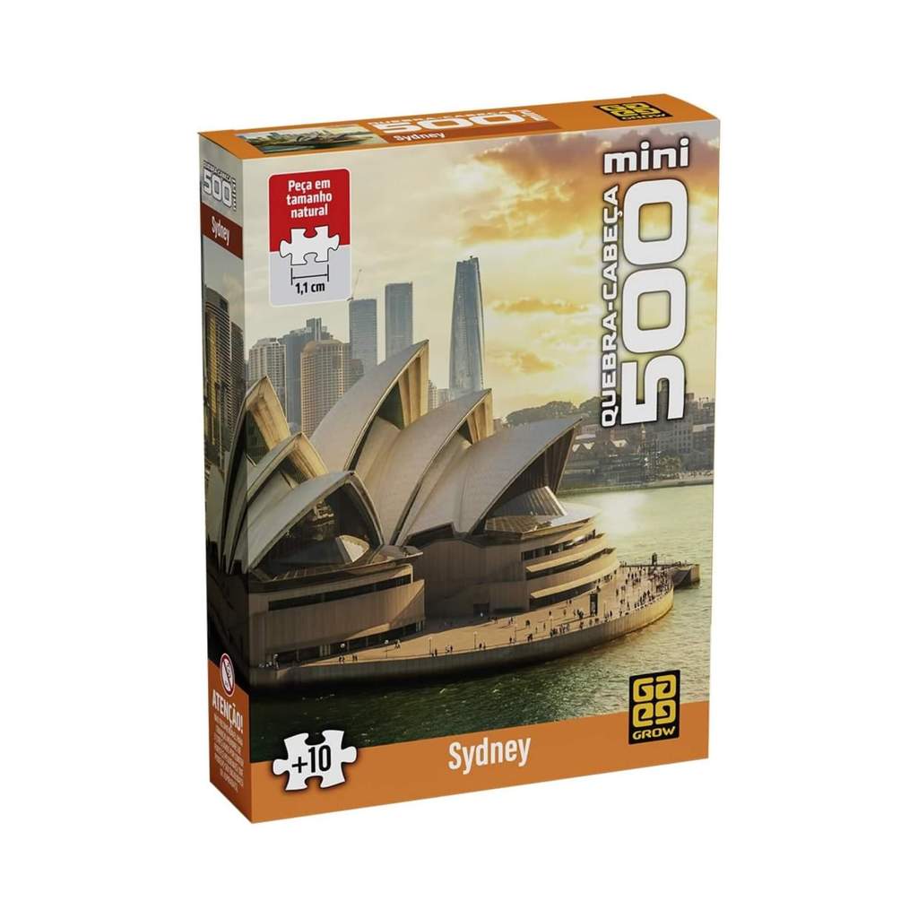 Mini Quebra-cabeça Puzzle 500 peças Sydney +10 Anos Grow - 04857 em Oferta na Shopee