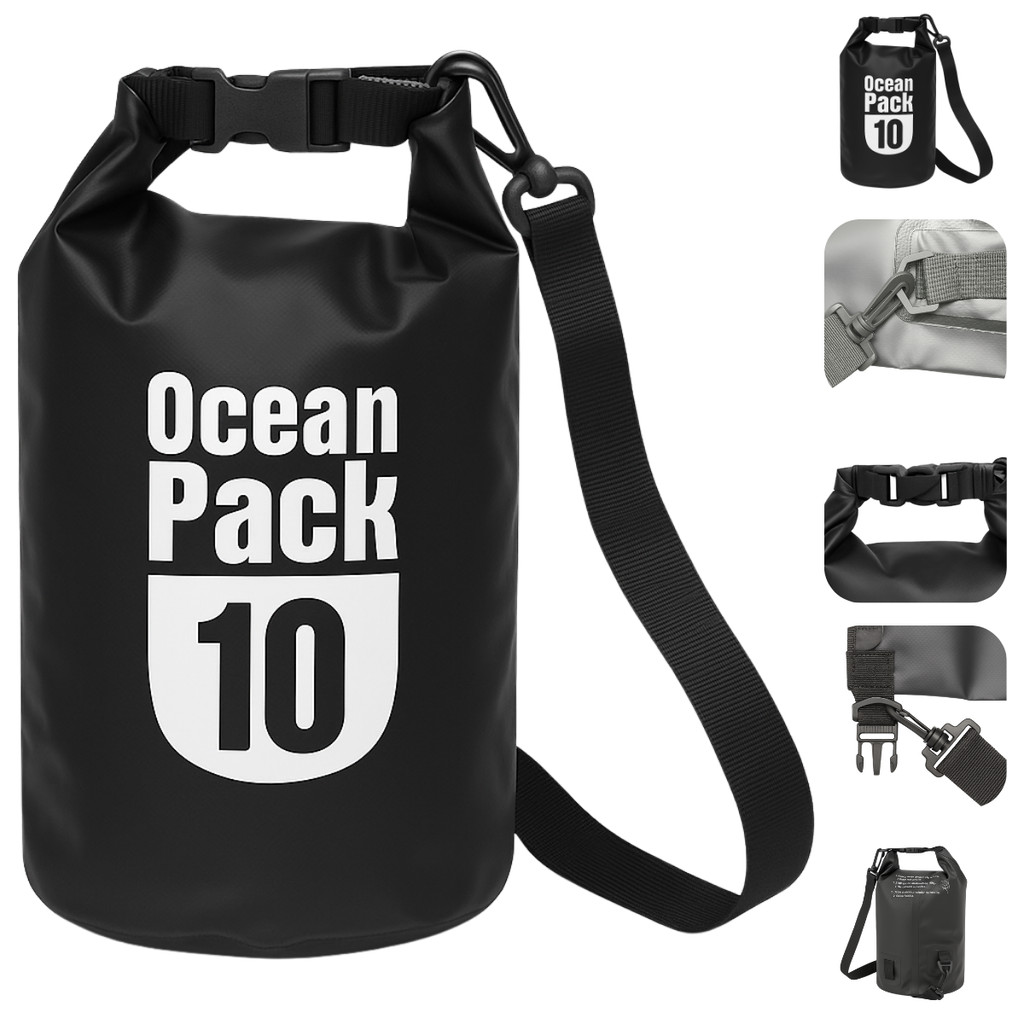 Bolsa Estanque 10L Compacta e Leve Ideal Para Atividades Aquáticas Lazer Praia Piscina e Trilha