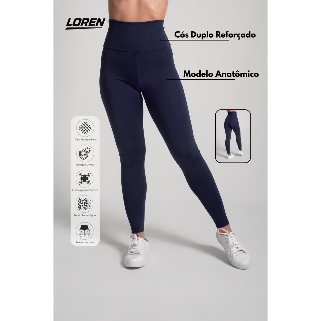 Calça Legging Cós Alto Academia Fitness