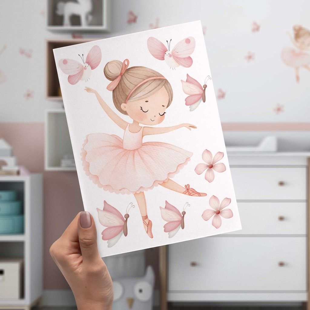 Adesivos de Parede Bailarinas Sapatilhas quarto infantil Menina CA118 em Oferta na Shopee