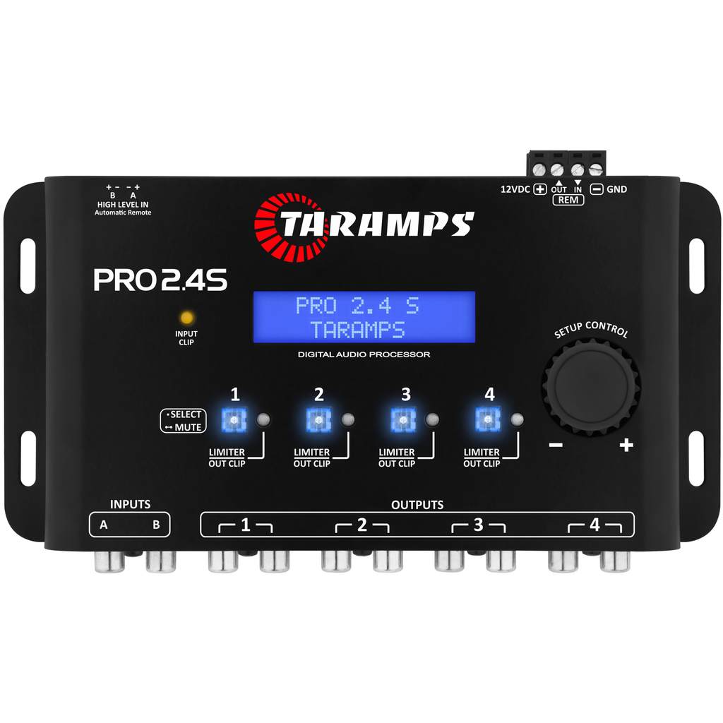 PROCESSADOR DE AUDIO DIGITAL TARAMPS PRO 2.4 S PRETO
