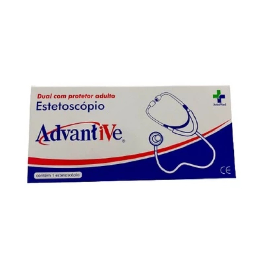 Estetoscópio Duplo Adulto Advantive Todas As Cores (Azul, Preto, Verde, Vermelho, Rosa)
