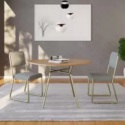 Mesa de Jantar Orgânica Soho 120cm Est.Champ