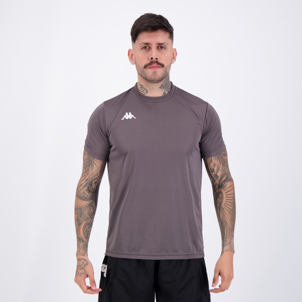 Camisa Kappa Modena Cinza Escuro em Oferta na Shopee