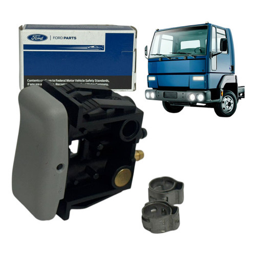 Valvula Pneumatica Banco Simples Ford Cargo 712/815/816/1119 Preto
