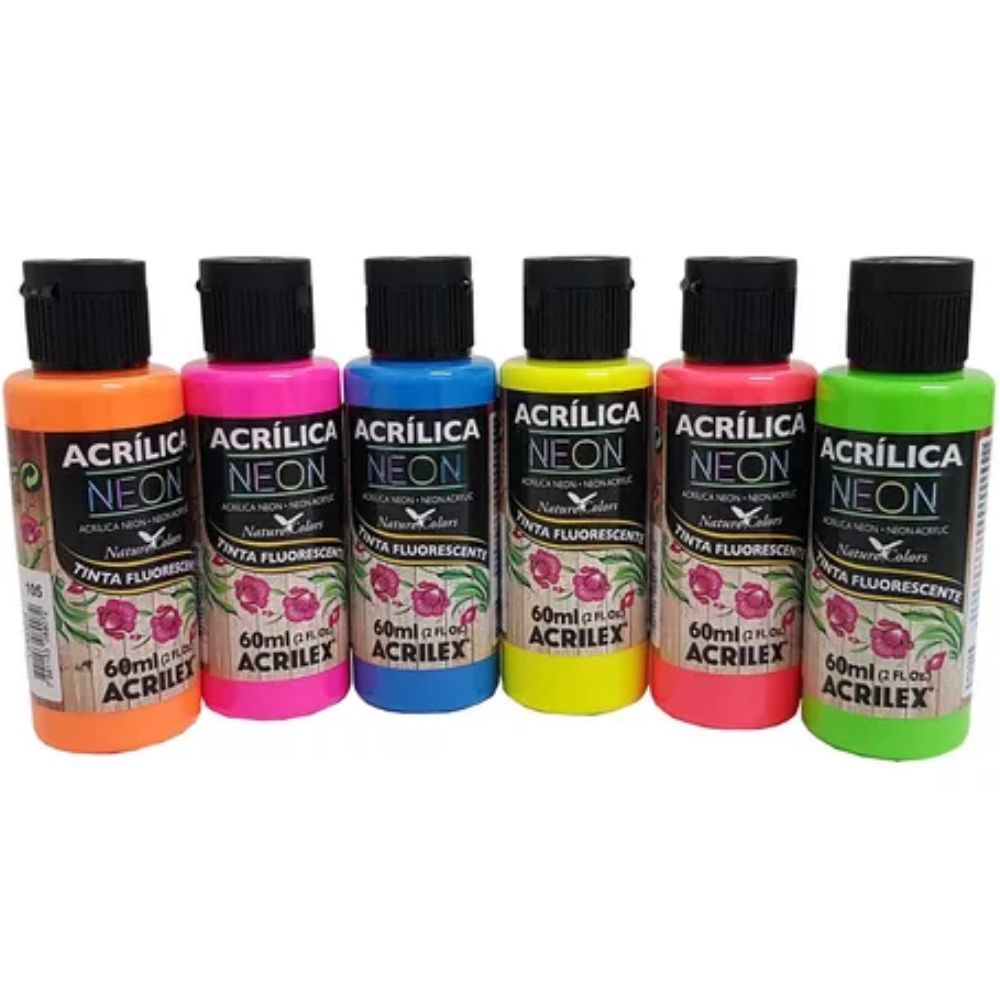 Tinta Fluorescente Acrílica Neon 60ml