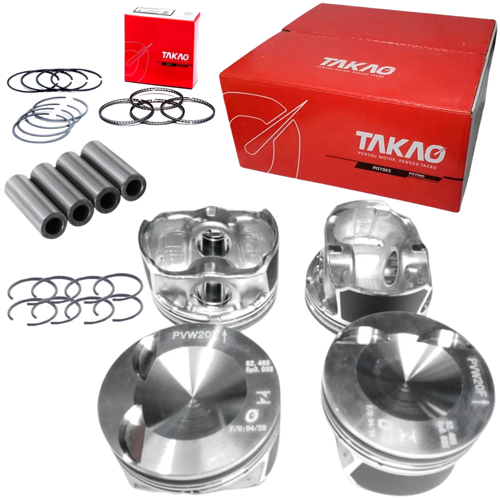 Jogo Pistao Com Aneis Para Audi A4 A5 Jetta Tiguan 2.0 16v Tfsi 2008 A 2016 Pino 21 Gen 1 e 2