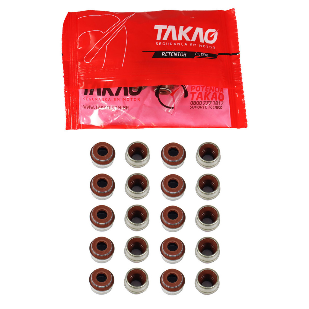 Jogo Retentores Válvulas TAKAO Para Stilo 2.4 20V Marea 2.0 2.4 20V em Oferta na Shopee
