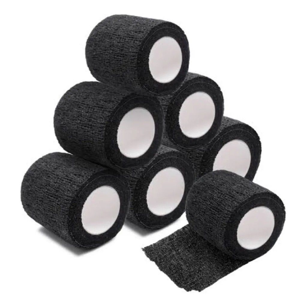 Bandagem Para Biqueira Tatuagem Kit 12 Rolos De Tattoo Preto Fita Maquininha Auto Aderente Azul Rosa em Oferta na Shopee