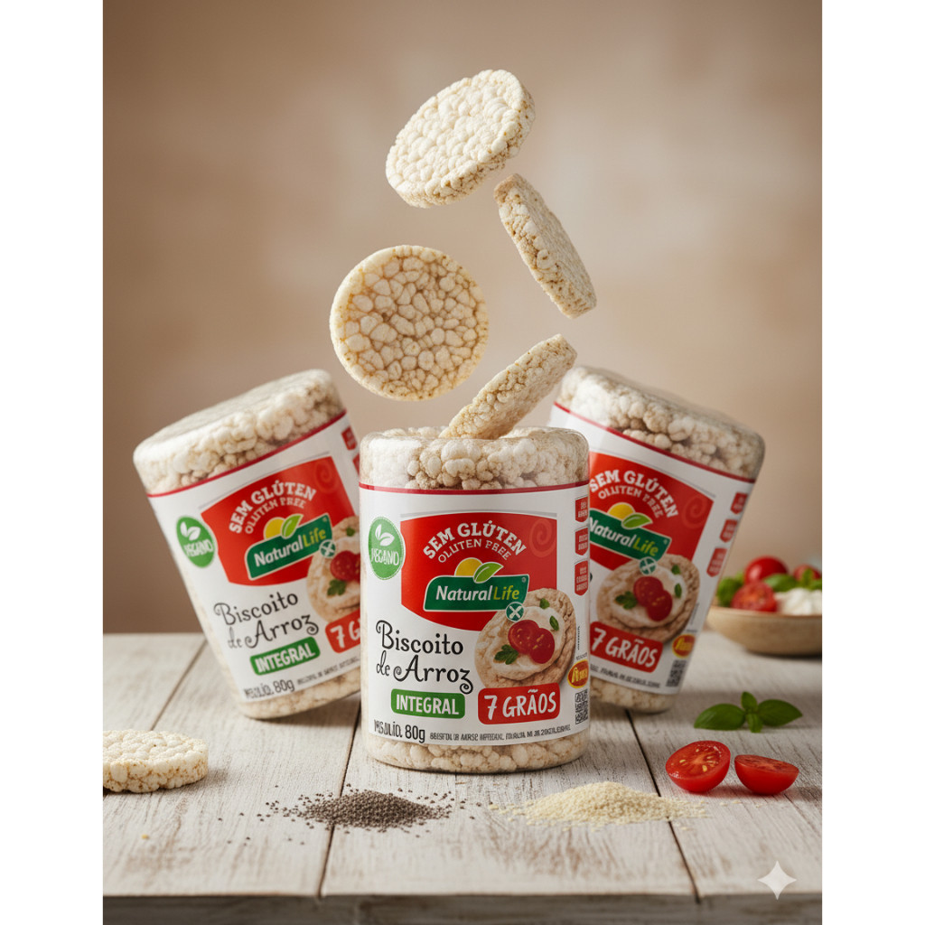 Biscoito De Arroz Integral Natural Life Pacote 80g - TRADICIONAL em Oferta na Shopee