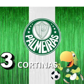 Kit 3 Cortina Metalizada Lisas Painel Decoração Banner PALMEIRAS, Festa , Aniversário Time Futebol em Oferta na Shopee