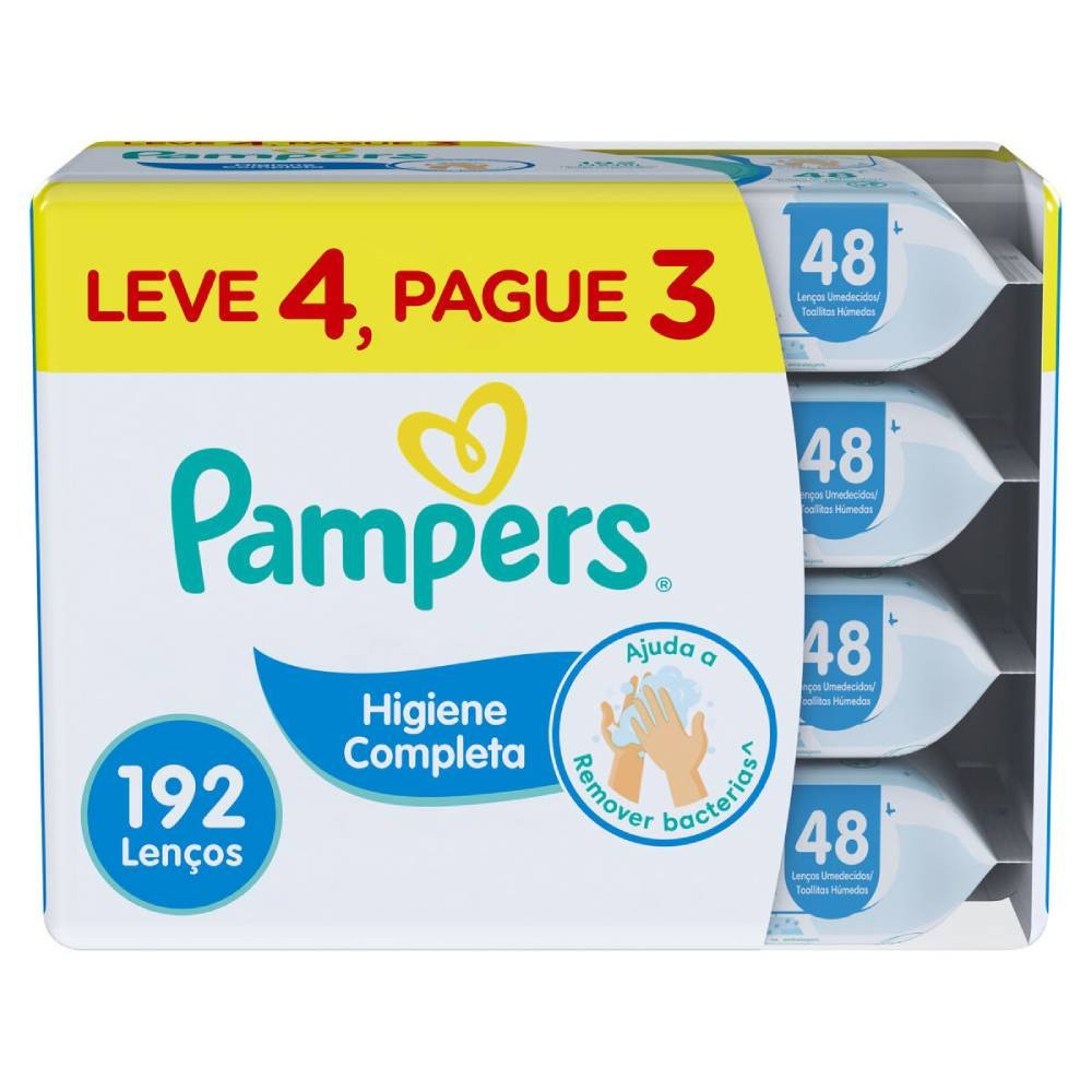 Lenços Umedecidos Pampers Higiene Completa Leve 4 Pague 3 Com 48 Unidades em Oferta na Shopee