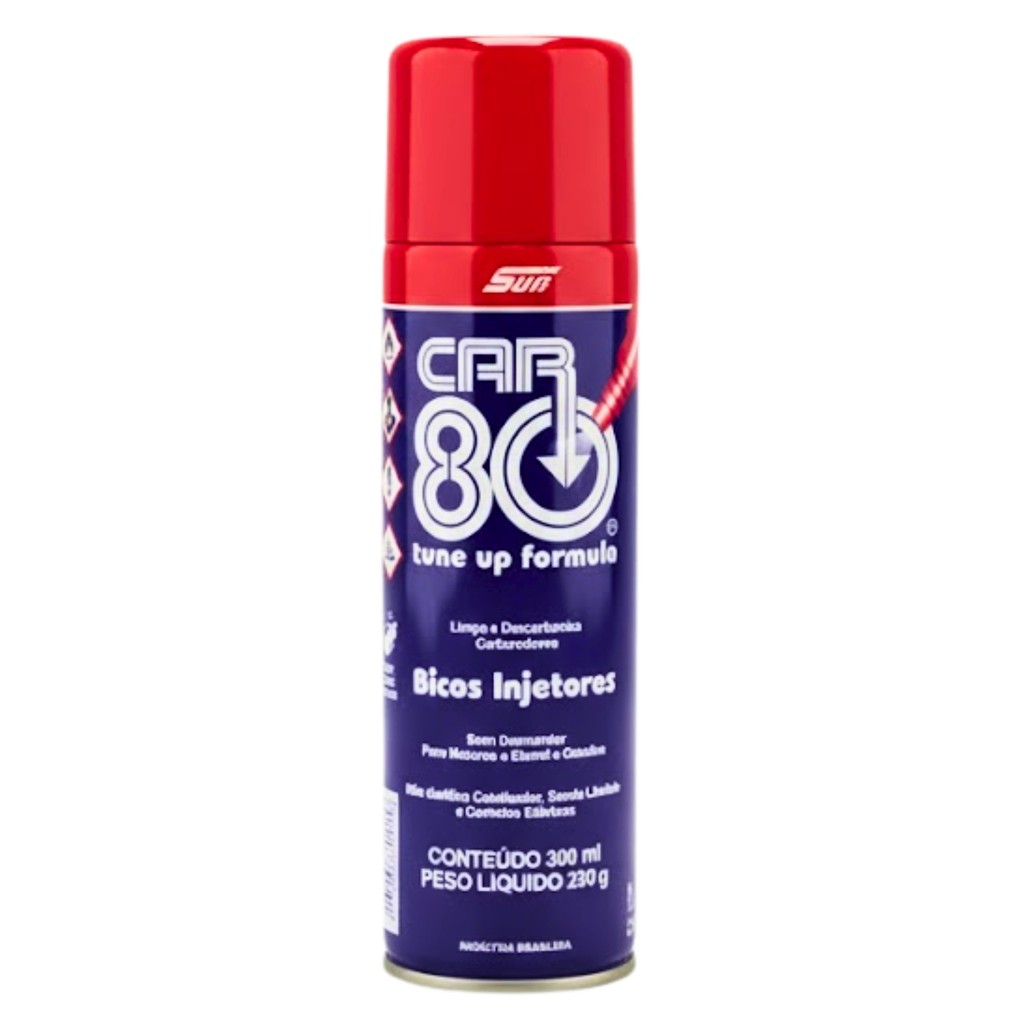 Descarbonizante CAR 80 300ml Limpa Bicos Injetores TBI Restaura Potência