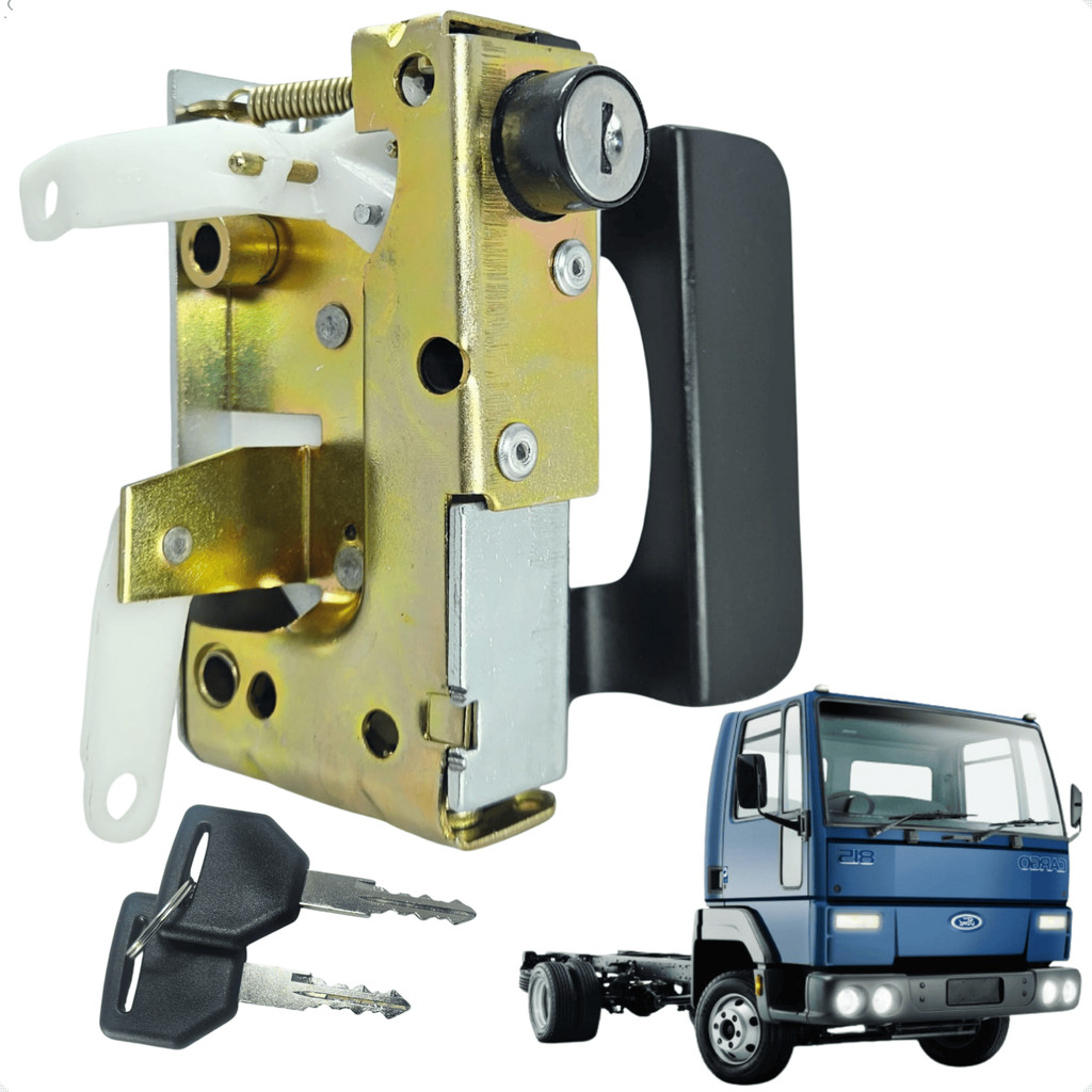 Trinco Trava Fechadura Completa Da Porta Direita Com Chave Ford Cargo 1985 A 2011