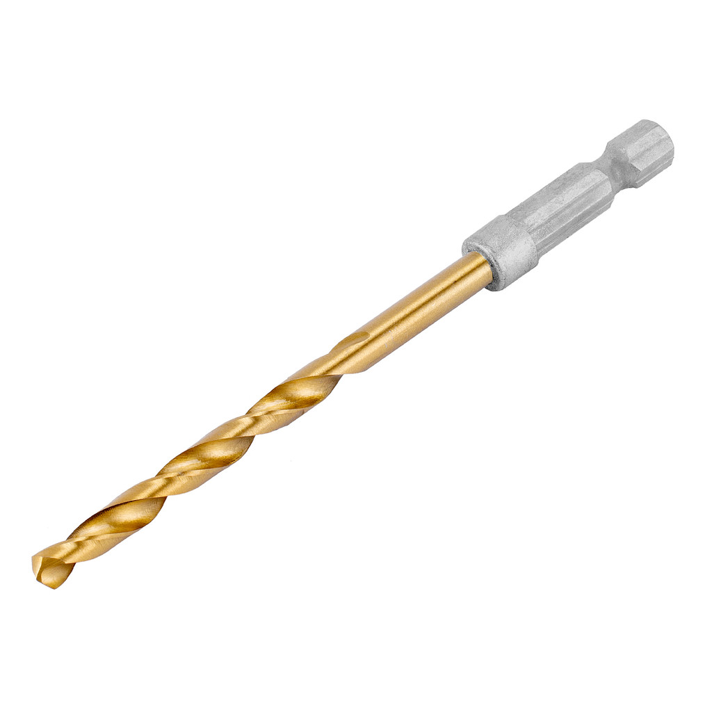 BROCA ACO RAPIDO PROFISSIONAL, NITRETO DE TITANIO, PARA METAL, 5MM, HASTE SEXTAVADA, 1PC // MTX em Oferta na Shopee